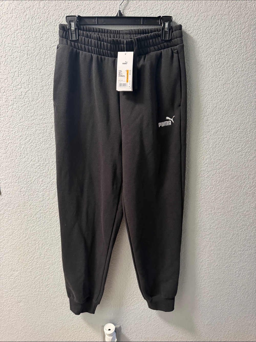 Puma Black Men's Jogger Sweatpants with Logo